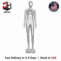 Mannequin de présentation femme en plastique PP chromé électrolytique haut de gamme, corps entier, pose debout, prix direct usine, OEM ODM