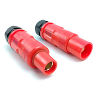 Connecteur de câble d'alimentation de scène ABCCABLS 400A à courant élevé, unipolaire, avec fiches mâle et femelle codées par couleur