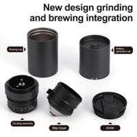 Cafetière électrique tout-en-un / Moulin à café intégré / Cafetière portable avec moulin pour les voyages et le camping
