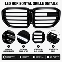 Calandre avant LED à lamelles horizontales innovante pour BMW G05 G06 2020+ Finition Noir Miroir Remplacement B2B