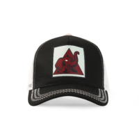Gorra de béisbol de sarga de 5 paneles con bordado personalizado de animales, parche de elefante, costura en zigzag, malla, estilo camionero, snapback, para verano y actividades al aire libre