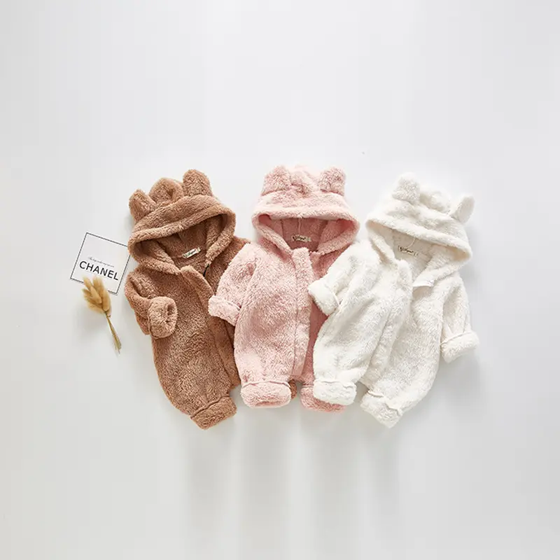 Winter baby overalls fleece mädchen overall für baby nette warme neugeborenen baby kleidung