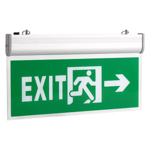 Jpungsun AC110V 220V profesional recargable Led advertencia seguridad salida señal luz 3W aluminio luces de salida de emergencia - Product Image 1