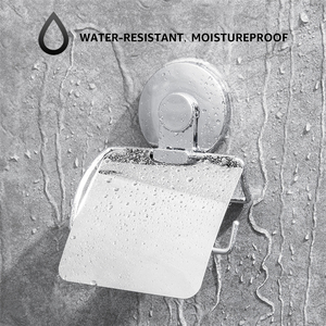 <span class=keywords><strong>Portarotolo</strong></span> per Carta Igienica <span class=keywords><strong>da</strong></span> Bagno Autoadesivo a Ventosa Incassato Cromato con Ganci a Ventosa - Product Image 4