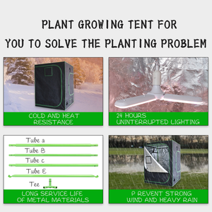 Haute qualité 4X4 6X6 4X6 noir Pe culture de champignons hydroponiques croissance des plantes tente salle de culture boîte de culture <span class=keywords><strong>pour</strong></span> intérieur - Product Image 6