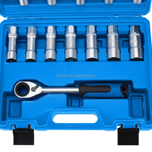 Podofo 18PCs Shock Strut Dome Bearing Tool <b>Box</b> for BMW/VW/Benz Steering Hub Suspension Shock Absorber Strut Nut <b>Removal</b> Tool Set - Product Image 5