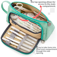 Retour à l'école Essential Trousse à crayons de grande capacité Fournitures multi-emplacements Ensemble de papeterie moyen-haut