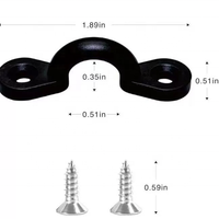 Anneau de fixation en nylon PA pour pont de kayak, équipement de montage pour bateau, canoë, crochet pour cordon élastique, accessoires marins avec vis en acier inoxydable