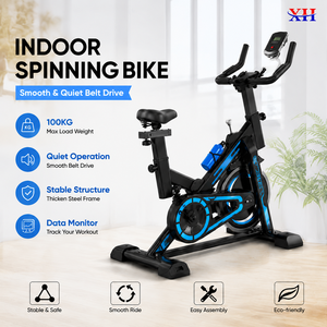 Belt Drive <strong>Cycle</strong> for Bike Steel Eco-friendly Universal Magnetic Resistance Exercise Indoor Quiet Unisex Red Blue - Product Image 1