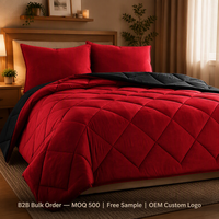 Ensemble de literie de luxe personnalisé de 3 pièces Queen Size couette en coton moelleux avec rembourrage en polyester pour les hôtels Vente en gros