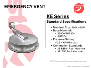 วาล์วนิรภัยไฮดรอลิกสำหรับถังเก็บน้ำมันรุ่น KE ซีรีส์ สำหรับแรงดันสูง - Product Image 4
