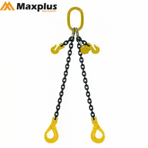 Double Leg Alloy Steel Lifting Chain Sling G80 G100 With Hook Link Accessories