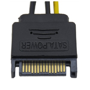 Câble répartiteur d'alimentation SATA d'alimentation d'usine 1 à 2/1 à 5 SATA à 6 broches fil adaptateur GPU pour plate-forme minière <span class=keywords><strong>carte</strong></span> <span class=keywords><strong>graphique</strong></span> PSU - Product Image 4