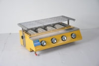 Barbecue commercial à gaz en acier inoxydable 4 brûleurs encastrable, vente chaude
