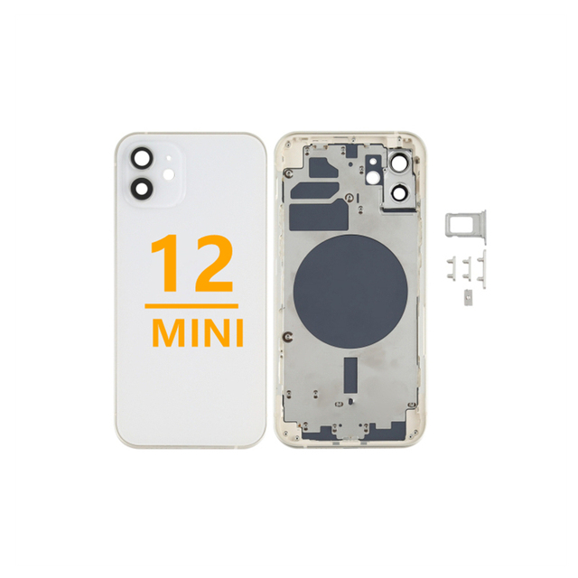 Factory Wholesale Aftermarket Rear Battery Cover Back Housing with Small Components Pre-Installed Compatible for iPhone 12 Mini