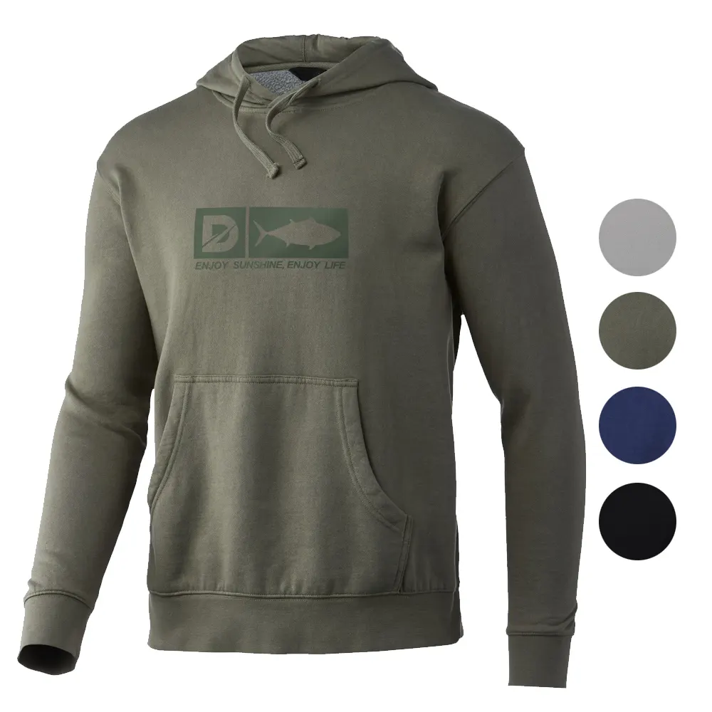 Sudadera con capucha para hombre, prenda de vestir, de lana y de caza, color verde militar, venta al por mayor