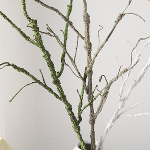 Ramo Artificiale LUYI in Stile Cinese Moderno, Salice Argentato in Seta e Rattan, Decorazione per Matrimoni e Casa, per Interni/Esterni, Fiore Artistico Durevole - Product Image 1