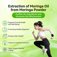 Gélules d'huile de Moringa 6000mg Vente en gros Logo OEM GMP Superaliment vert Moringa Complément alimentaire pour adultes Digestion Peau Immunité