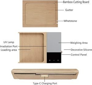 Planche à découper intelligente multifonctionnelle 8-en-1 avec balance numérique pour la préparation des repas – Vente en gros usine - Product Image 2