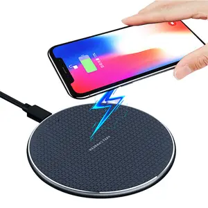 Evrensel 15W 10w Qi kablosuz şarj cihazı Led ışık Iphone Samsung cep telefonu için kablosuz şarj cihazı