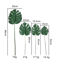 Feuille de Monstera artificielle réaliste grand format pour maquette architecturale, conception de modèles et production cinématographique