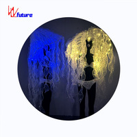 LED Gogo Dancer Suit Jellyfish Mantilla Party Luminous Bikini Pants Girl Sexy Underwear Bra Carnival Nightclub Bar 1 Piece