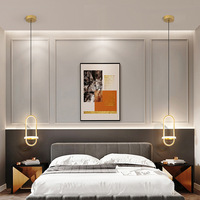 Lampe de chevet LED moderne nordique minimaliste en aluminium, hauteur réglable, pour chambre à coucher et bar