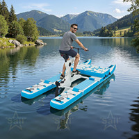 Vélo aquatique commercial pour complexe hôtelier, pédalo gonflable robuste, vélo aquatique gonflable Drop Stitch, pédalo portable pour lac et mer