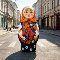 Poupée gigante gonflable LED lumineuse Matryoshka russe de 2m, 3m, 4m pour festival/événement culturel en extérieur
