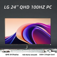 Monitor de Oficina para PC 24U631A-B, Panel IPS QHD (2560x1440), 5ms, 100Hz, HDR 10, SRGB 99% (CIE1931), Inclinable, con USB-C 2.0 (15W)