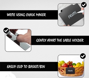 Custom Plastic Basket <strong>Labels</strong> Clip PVC Kitchen Black Clip <strong>Label</strong> Holder Basket Box Hanging <strong>Bin</strong> Clip <strong>Label</strong> for Storage - Product Image 5