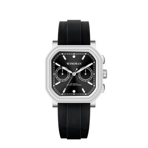 Montre de mode pour homme, bracelet en caoutchouc de silicone, mouvement Seagull ST1901, grand cadran carré, étanche, automatique, mécanique - Product Image 3