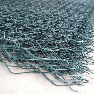 हेक्सागोनल पत्थर gabion तार जाल/पीवीसी लेपित Gabion बॉक्स/बोरी gabion दीवार