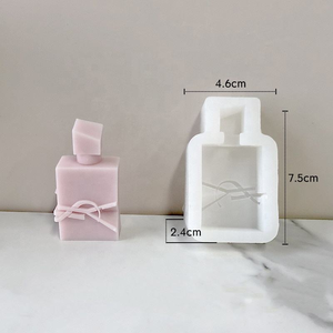 Stampo in Silicone Bianco per Aromaterapia, Ecologico, per Uso Alimentare, a Forma di Bottiglia di Profumo, Sicuro per Forno, per Sapone Fatto a Mano, Candele e Utensili per Torte Fai da Te - Product Image 2
