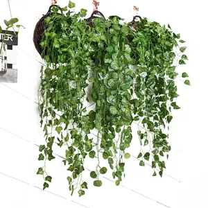 模拟植物墙挂条家居装饰模拟植物常春藤园林布局藤条