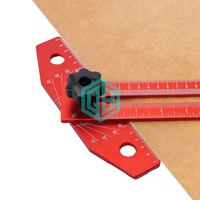 Règle en T en aluminium réglable de 13 pouces, traçage sur bois avec échelle d'angle, marquage métrique + impérial pour le dessin de lignes en menuiserie