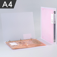 Protège-documents A4 transparent en plastique, classeur multifonctionnel à 3 anneaux