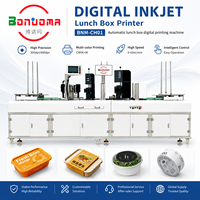 Imprimante industrielle numérique à jet d'encre pour boîtes à lunch, machine d'impression de logos et codes QR sur les couvercles des boîtes repas jetables