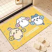 Jiikawa-Tapis de salle de bain en peluche antidérapant à séchage rapide, résistant à la saleté, pour la décoration intérieure