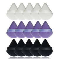 Houppettes à poudre triangulaires douces pour le visage, pour poudre libre, outils de maquillage en coton cosmétique