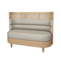 Ensemble de mobilier de restaurant personnalisable pour la restauration rapide et les cafés, comprenant des banquettes, des chaises de salle à manger et des tables