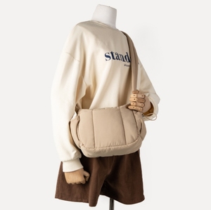Winter New Arrival Large Capacity Light-Weight Padded Quilted <b>Tote</b> <b>Bag</b> Women Soft Puffer Fluffy Crossbody <b>Bag</b> for Daily Use - Product Image 6