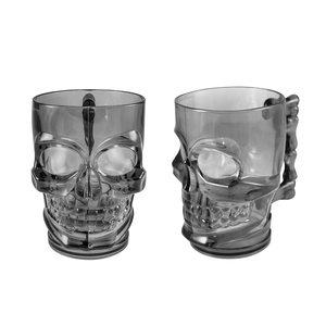 Jarra de Plástico con Forma de Calavera de 20oz, Estilo Gótico Oscuro, Temática de Terror, Diseño de Esqueleto Espeluznante - Product Image 1