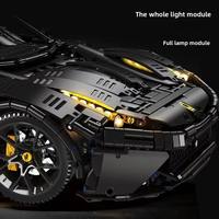 Jiexing 91101-025 Voiture de course ABS à l'échelle 1:8, jouet de construction pour garçons, modèle éducatif à assembler et à exposer de 3097 pièces EN71
