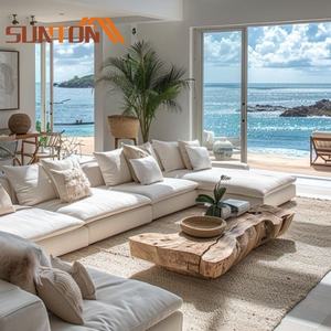 सस्ते ऑनलाइन फर्नीचर खरीदारी फोशान फ्रेंच शैली विला होटल सोफे सेट लिविंग रूम लक्जरी समुद्र तट रिसॉर्ट इनडोर फर्नीचर - Product Image 1