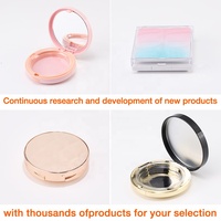 Boîtier compact pour poudre, conteneur cosmétique, approvisionnement transfrontalier, faible MOQ, moule personnalisé disponible