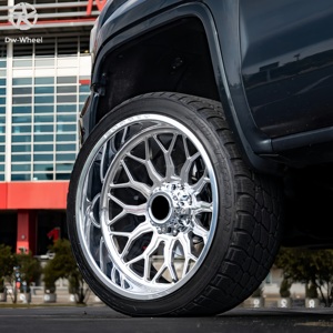 ล้อแม็กซ์อัลลอยด์ DW Custom Forged ขัดเงาสีเงิน ลายหลายก้าน ขนาด 20 22 24 26 นิ้ว สำหรับรถกระบะ Ford F150 250 RAM 2500 - Product Image 2