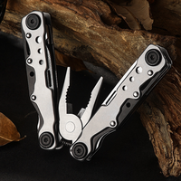 Pince multifonction pliable avec verrou de sécurité, lame de scie en acier inoxydable, couteau de poche, ouvre-bouteille, outil de survie pour le camping et les activités de plein air (EDC)