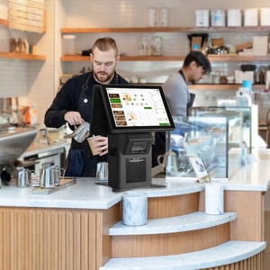 Restaurant Kiosk Custom Appearance Design Self Kiosk Android/win7-10 System 21.5'' QR Barcoode <b>Scanner</b> Ordering Kiosk - Product Image 1