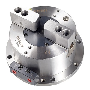 Mandril de potencia sólida de 6 pulgadas para fresadora de perforación de torno <span class=keywords><strong>CNC</strong></span> Cilindro vertical neumático de 4 mordazas Accesorio genérico incorporado - Product Image 6